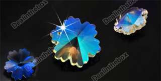 30mm Clear Crystal AB Snowflake Bead Charm Pendant 1pcs  