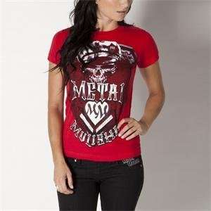  Metal Mulisha Womens Wild Ones T Shirt   Small/Red 