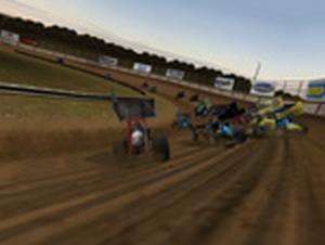 Dirt Track Racing: Sprint Cars PC CD outlaw drivers winged car race 