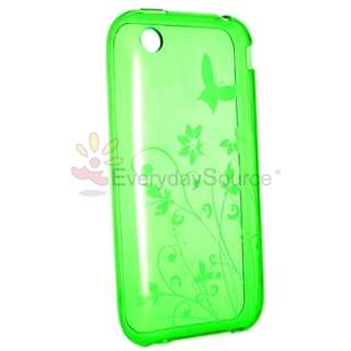 Flower Rubber Silicone Case Cover Skin For iPhone 3G 3GS 3rd Gen 