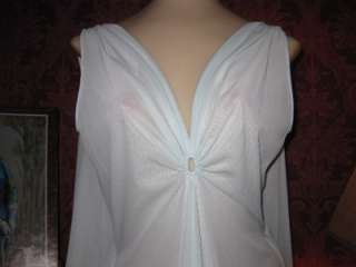   Ann Marabou Double Nylon Nightgown Gown Peignoir Robe Set Negligee S M