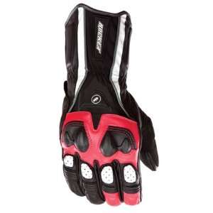 Joe Rocket Pro Street Leather Motorcycle Gloves Red/Black 