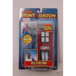   Action Set  Web Sling Bank with Vulture & Rooftop Web Trap Toys