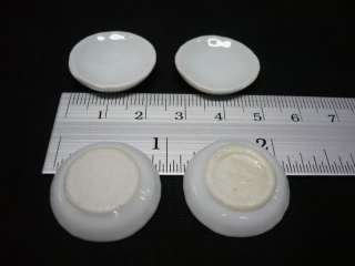 30 White Round Dish/Plate Dollhouse Miniatures Ceramic Supply Food 