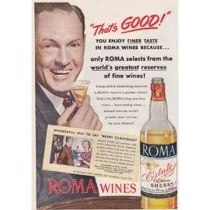 Print Ad 1946 Roma Wines Thats Good Roma Wine Company Books