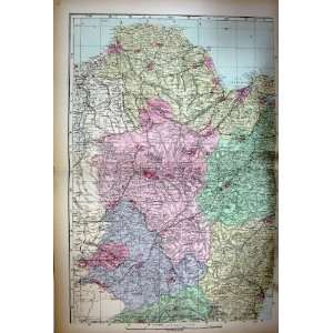   MAP 1884 SOUTH EAST WALES BRECKONCKSHIRE CARDIFF
