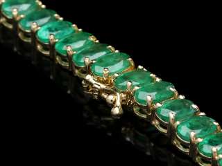 38700 CERTIFIED 14K YELLOW GOLD 41CT EMERALD .95CT DIAMOND NECKLACE 