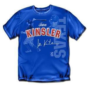  Texas Rangers Mlb Ian Kinsler #5 Players Stitch Mens Tee 