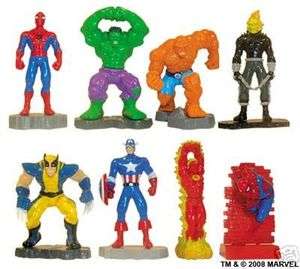 Marvel Comics set of 8 PVC Mini Models Hulk/Ghost Rider/Wolverine 