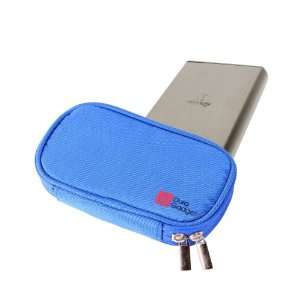  Blue Water Resistant Memory Foam Case For Iomega SSD Flash 