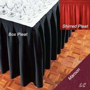   Feet Maroon Signature Banquet Table Skirts Wholesale