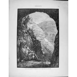    Palestine 1881 Valley Ruins Khureitun Cave Adullam