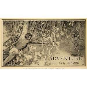  1913 Print Jack London Adventure J. V. Ranck Tribe Art 