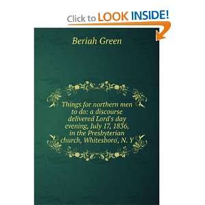   , in the Presbyterian church, Whitesboro, N. Y: Beriah Green: Books
