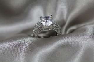 Solitaire CZ Silver Promise Wedding Engagement Ring SZ7  