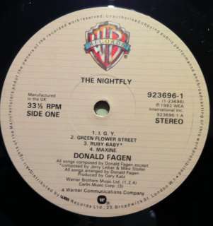 DONALD FAGEN the nightfly LP VG+ UK RL Ludwig 923696  