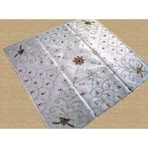 White Party Embroidered Table Cover Tablecloth Decor:  Home 