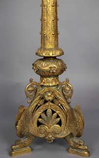 gorgeous victorian gilt bronze hall candelabra 1880  