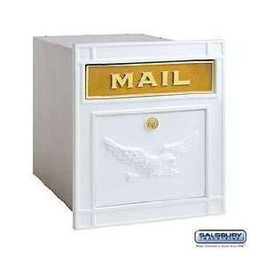   Column Mailbox   Locking   Eagle Door   White