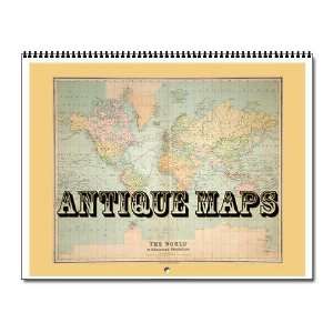  Antique Maps Calendar Vintage Wall Calendar by CafePress 