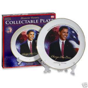 Barack Obama Historic Victory Commemorative Plate NEW  