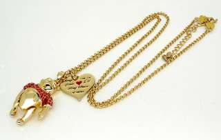 Disney Couture Gold Winnie the Pooh Bear Necklace  