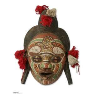  Congolese wood African mask, Ancient River Goddess Home 