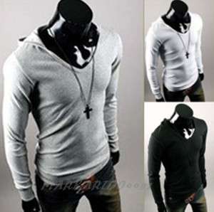   Casual Slim Fit Stylish Long Sleeves Tee shirts T SHIRT H656 4color
