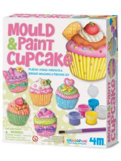 Mould & Paint Cupcake 4M Plaster Fridge Magnet Art Kit  