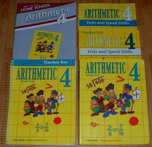 Abeka Arithmetic 4 Lot   4th Grade Homeschool Math Set  