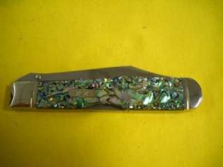   2007 Select Mother of Pearl/Abalone Magicians Cheetah 5351 Knife NEW