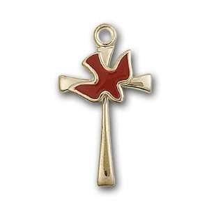  Gold Filled Cross / Holy Spirit Medal: Jewelry