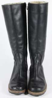Ugg Black Leather Broome 5511 Mid Calf Boot Shoe Size 6.5  