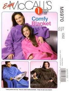   Pattern M5970 Womens Mens Comfy Blanket 5970 023795546904  