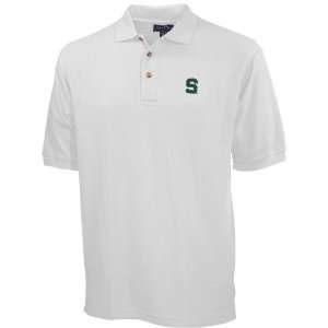    Michigan State Spartans White Pique Polo: Sports & Outdoors