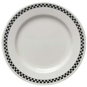   1636R Homer Laughlin Diner Check Nappy Bowl in Black: Kitchen & Dining