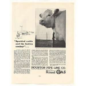  1937 Lady Dorothy Shorthorn Heifer Houston Pipe Line Print 