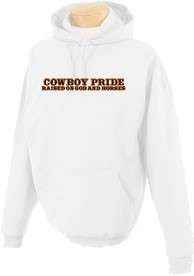 Cowboy Pride Raised God Horses Hoodie Sweatshirt S 5x  