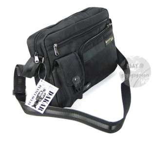 New mens Multi pocket Nylon black shoulder bag purse durable sundries 
