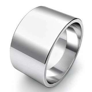 15.4g 4.5z Plain Wedding Band Flat Ring 12mm Platinum  