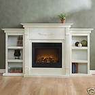 WHITE ELECTRIC FIREPLACE w BOOKSHELVES REMOTE   70 W items in e 
