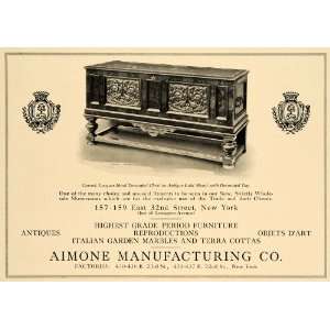  1918 Ad Aimone Manufacturing Co. Hand Decorative Chest 