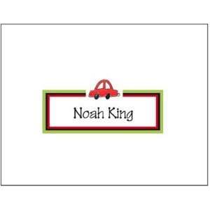  Queen Bee Personalized Folded Note Cards   Red Car: Health 