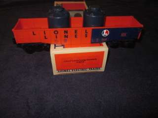LIONEL 6 6214 LIONEL LINES LONG GONDOLA WITH CANISTERS W/OB  