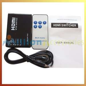   Splitter Switch Switcher DVD HDTV 1080P PS3 1.3 Remote Control USA