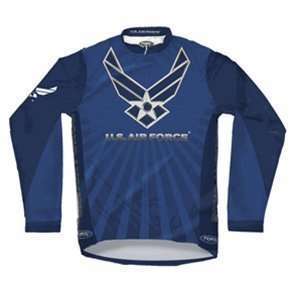  Primal Wear Mens Long Sleeve US Airforce Cycling Jersey 