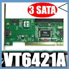 PORT SATA SERIAL ATA + 1 IDE VIA 6421A PCI CARD  