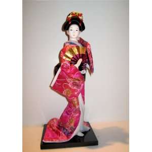  12 Geisha Doll Figurine 