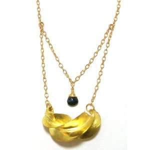 Zia Couture 14 K Gold Plated Fulani Bright Gold Finish Brass Twisted 