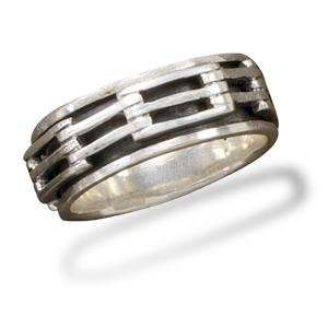   Linked Bar Design Sterling Silver Mens Womens Sizes, 8 Jewelry